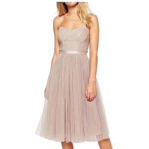 Needle & Thread  Coppelia Beaded Tulle Fit & Flare Dress